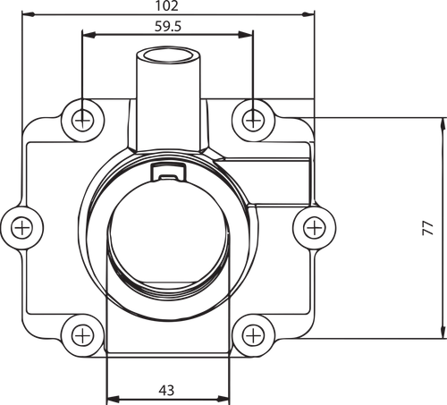 Kimpex - 07-100-54 - Carburetor Mounting Flange
