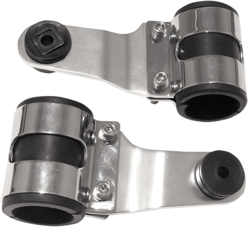 EMGO - 66-35850 - Headlamp Bracket - Chrome/Black