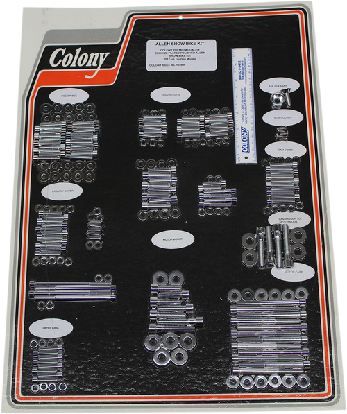 COLONY - 1028-P - Bolt Kit - Engine - Chrome