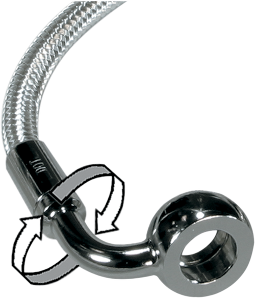 E-Z Align Braided Single Disc Front Brake Line