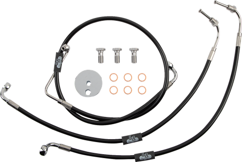 Black Braided Brake Line Kit