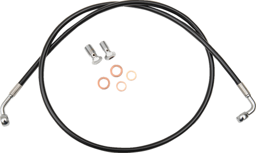 Black Braided Brake Line Kit