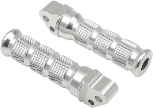 EMGO - 50-11321 - Rear Foot Pegs - Silver - Suzuki