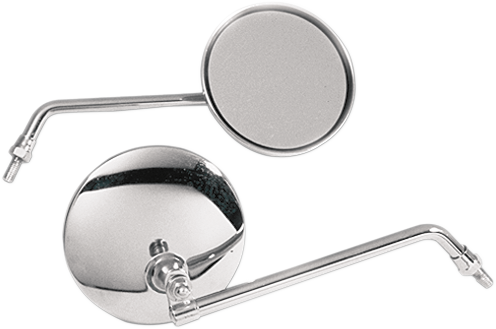 EMGO - 20-42408 - Mirror - CB-Style - Side View - Round - Chrome