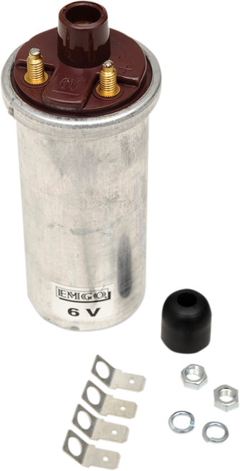EMGO - 24-71516 - 6 V Ignition Coil - 2.4 Ohms - Single Lead - Universal