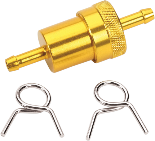 EMGO - 14-34474 - Anodized Aluminum Fuel Filter - Gold - 1/4"