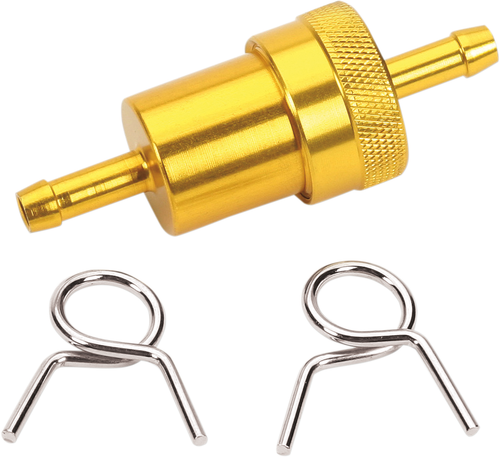 EMGO - 14-34474 - Anodized Aluminum Fuel Filter - Gold - 1/4"