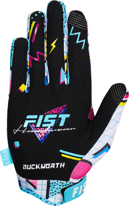 Strapped Andy Buckworth Eighties Gloves - White | Aqua | Black | Blue | Dark Blue | Pink | Yellow