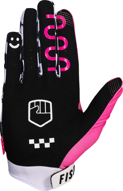 Strapped Ellie Chew Chewnique Gloves - Black | Pink | White