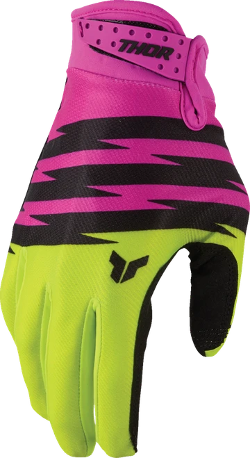 Youth Launchmode Gloves - Yellow | Acid | Black | Fluorescent Yellow | Fuchsia