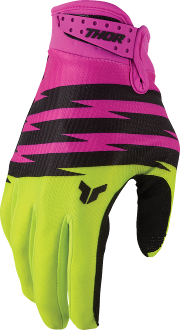 Youth Launchmode Gloves - Pink | Acid | Black | Fluorescent Yellow | Fuchsia
