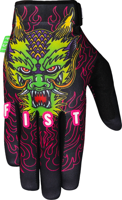 Youth Strapped Fury Gloves (Ages 8-14) - Pink | Black | Green | Purple | Red | Yellow