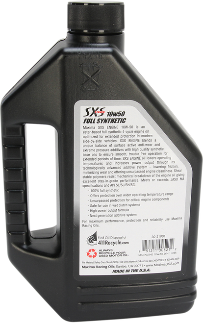 SXS 100% Synthetic 4T Engine Oil
