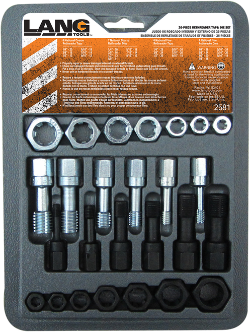 26-Piece SAE Thread Restorer Tap and Die Set