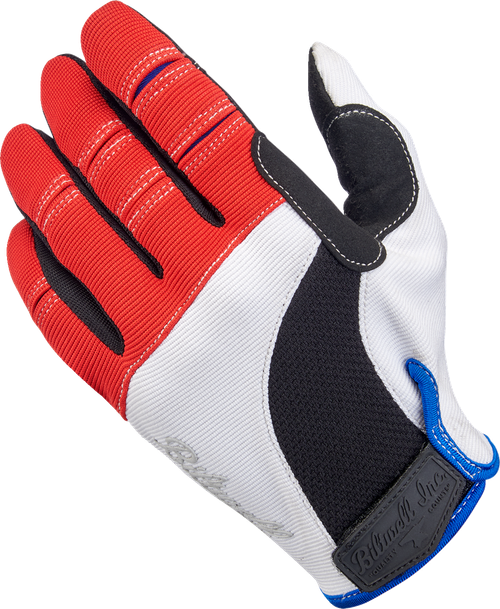 BILTWELL - Moto Gloves - Red/White/Blue