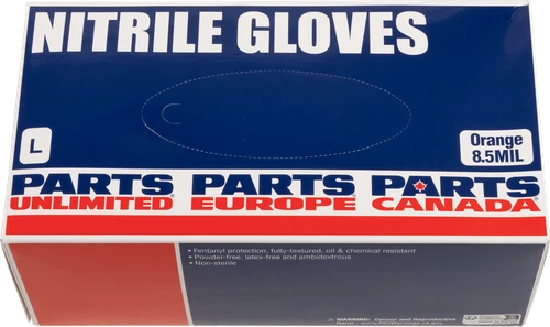 PARTS UNLIMITED - Nitrile Gloves - 8.5 MIL - Large