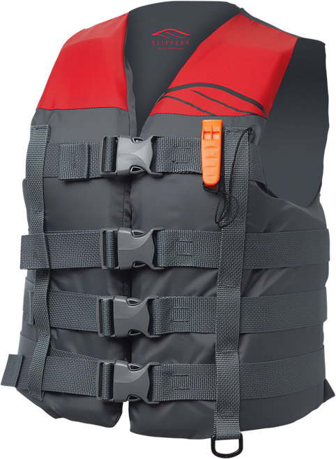 SLIPPERY - Hydro Nylon Vest - Charcoal/Red