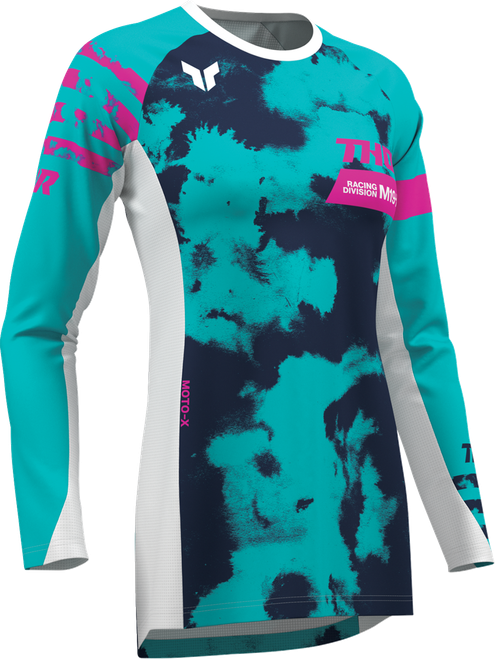 THOR - Women's Launchmode Bleach Jersey - White/Aqua
