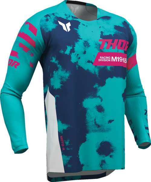 THOR - Youth Launchmode Bleach Jersey - White/Aqua