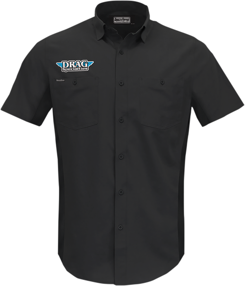 THROTTLE THREADS - Drag Specialties Vented Shop Shirt - Black