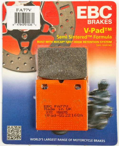 EBC - FA77V - BRAKE PADS FA77V SEMI-SINTERED V SERIES - '84-'95 BMW R100GS, R80RT, R80R