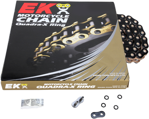 EK - 520ZVX3-160KG - 520 ZVX3 - Sportbike Chain - 160 Links - Black/Gold