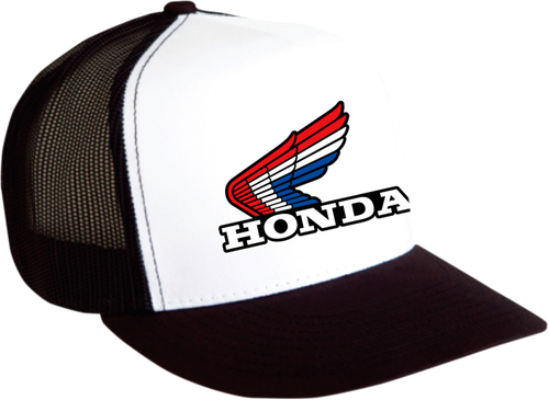 Factory Effex - 18-86302 - Honda Vintage Snapback Hat - Black/White