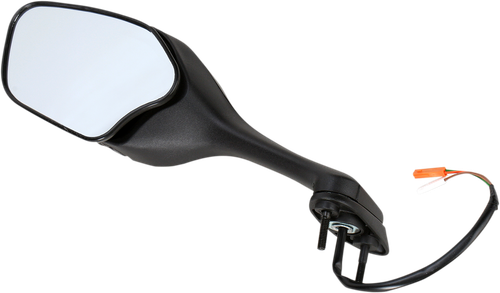 EMGO - 20-35262 - Mirror - Side View w/Integrated Lighting - Polygon - Black - Left