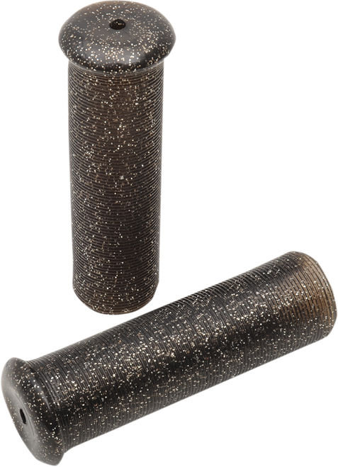 EMGO - 42-21120 - Star Fire Flake Grips - Retro - Metal - 7/8" - Black