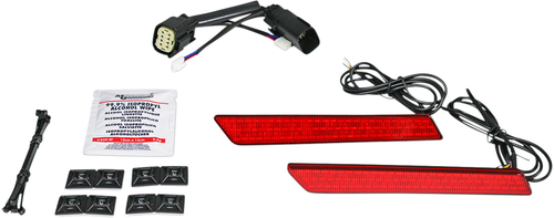 CUSTOM DYNAMICS - CD-LATCH-SS8-R - Saddlebag Latch Lights - SS8 - Red