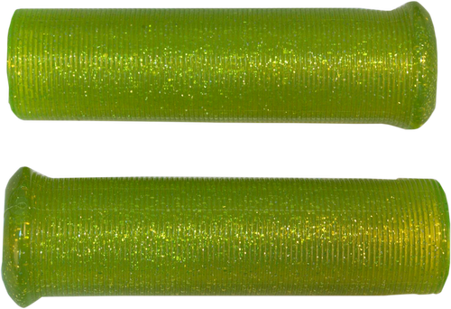 EMGO - 42-21125 - Star Fire Flake Grips - Retro - Metal - 7/8" - Yellow
