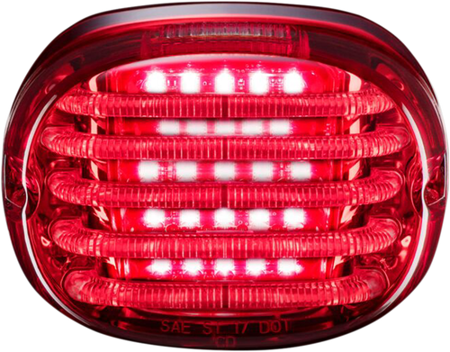 CUSTOM DYNAMICS - PB-TL-SBW-R - Taillight - with License Plate Illumination Window - Red