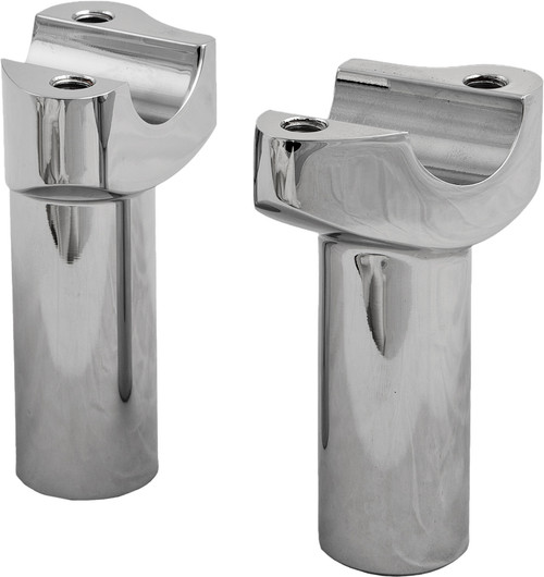 H-BAR RISERS 3.5" STRAIGHT CHROME