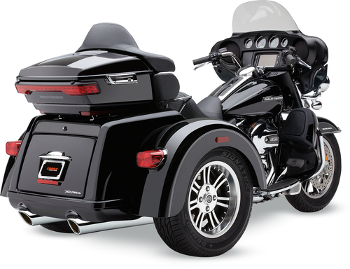 COBRA - 6303 - 909 Twins Slip-On Mufflers - Tri-Glide - Chrome