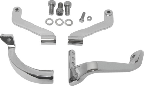 FLOORBOARD MOUNTS CHROME FRT FLH/FLT 93-09 TOUR CVO 06-14