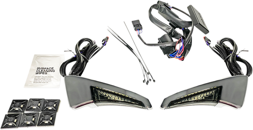 CUSTOM DYNAMICS - CD-TPBR-14-SC - Sequential Tour Pak Seat Back Rest LED Lights - Chrome/Smoke - FLH
