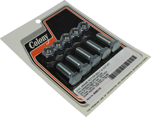 COLONY - 3425-10 - Brake Rotor Bolt and Nut Kit