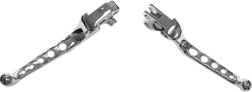 5-HOLE LEVER SET CHROME BIG TWIN 96-06  XL 96-03