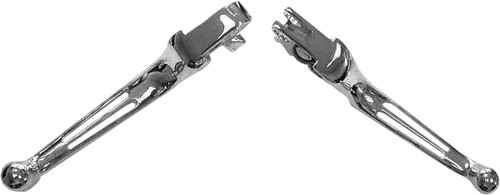 2-SLOT LEVER SET CHROME BIG TWIN 07-17