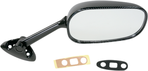 EMGO - 20-69783 - Mirror - Side View - Black/Carbon Fiber - Rectangle - Right - Suzuki
