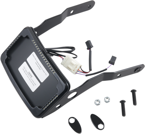 CYCLE VISIONS - CV-4652B - LP Plate Frame & Mount with Signals - XL - Black