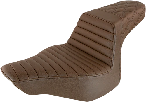 SADDLEMEN - 813-27-176BR - Step-Up Seat — Front Tuck-n-Roll/Rear Lattice Stitch - '13-'17 Harley-Davidson Breakout
