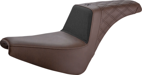 SADDLEMEN - UN18-30-173BR - Unknown Industries Performance Gripper Seat - '18-'23 Harley-Davidson Softail Standard 107, Softail Street Bob, Street Bob 107
