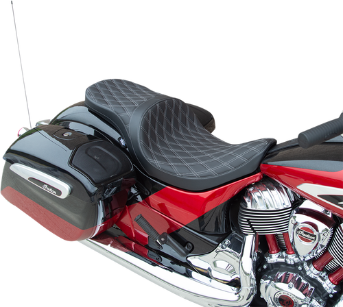 DRAG SPECIALTIES SEATS - 0810-2260 - Low-Profile Touring Seat - '14-'22 Indian Roadmaster Dark Horse, Super Chief Limited, Roadmaster Classic