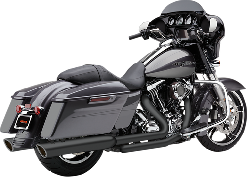 COBRA - 6106RB - 909 Twin Slip-On Mufflers - 4"- Raven Black - '95-'16 Bagger