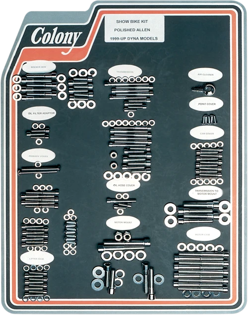 COLONY - 1000P - Bolt Kit - Complete/Motor - Socket-Head - '99-'05 Dyna