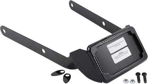 CYCLE VISIONS - CV-4654B - LP Plate Frame & Mount with Signals - FXSB - Black