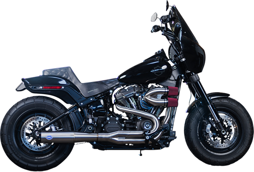 S&S CYCLE - 550-0996B - 2-into-1 Superstreet Exhaust System - '18-'24 Harley-Davidson Softail Standard 107, Heritage Classic 114, Softail Street Bob
