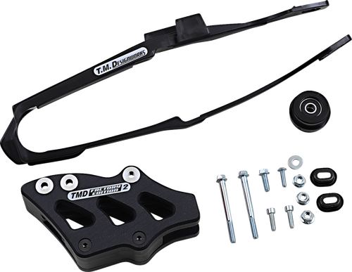 T.M. DESIGNWORKS - DCK-OR11-BK - Chain Guide and Slider Kit - '13-'17 Honda CRF450R, CRF250R