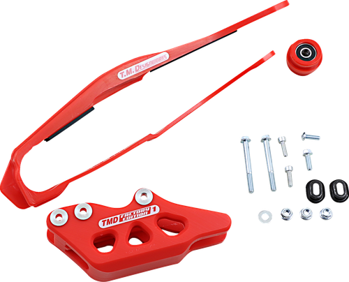T.M. DESIGNWORKS - DCK-OR3-RD - Chain Guide and Slider Kit - '07-'16 Honda CRF250X, CRF250R